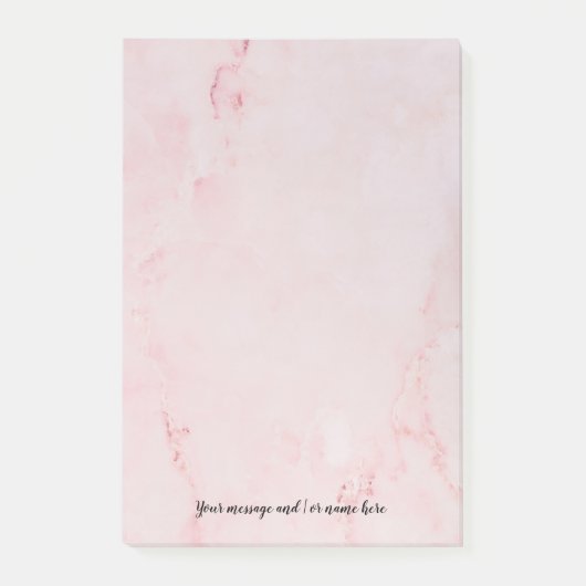 Je bericht Roze Marmer Post-it® Notes (Voorkant)