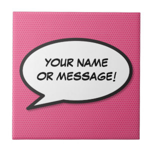 Je berichtenbeluistje voor retrospectief stripboek tegeltje