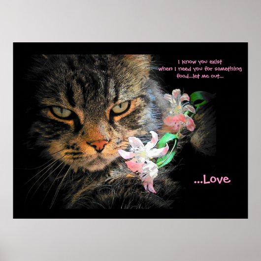 Je bestaat voor liefdeshaiku poster (Voorkant)