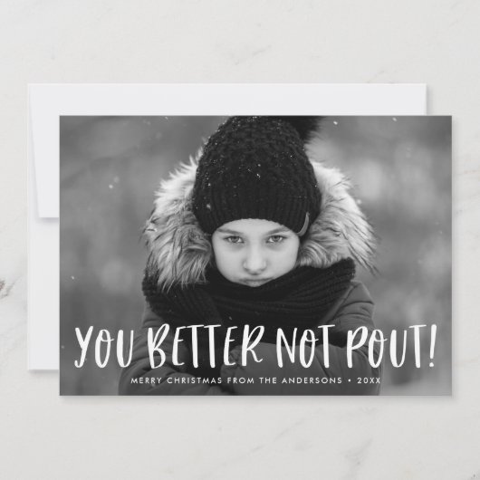 Je Beter Niet Kijken Rode Foto Feestdagenkaart (Voorkant)