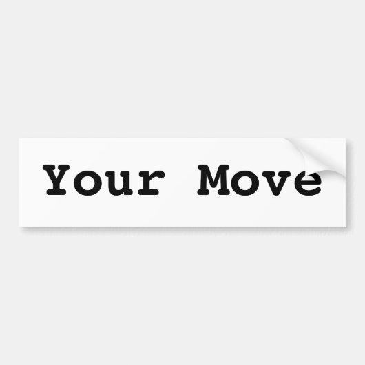 Je beweging bumpersticker (Voorkant)