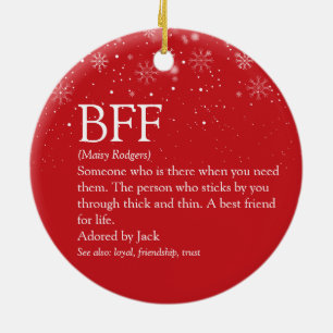 Je BFF Best Friend Definition Photo Snowflakes Keramisch Ornament