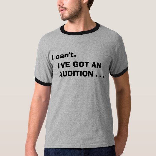 Je biseaute. J'ai un T-shirt d'audition (Devant)