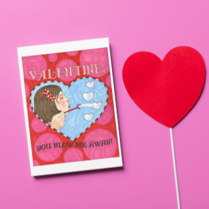 Je blaast me weg Valentijn Kaart