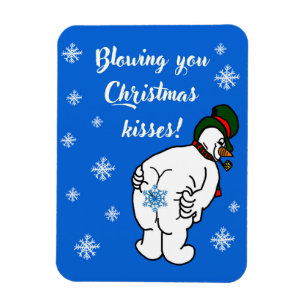 Je bladert met kerstkussen. magneet