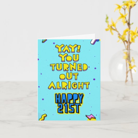 Je bleek in orde. Gelukkig 21. Bewerken binnen Kaart (Gele Bloem)