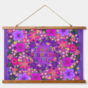 Je bloeit mooi! Boho Flowers Hangend Wandkleed