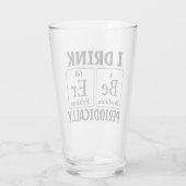 Je Bois De La Bière Régulièrement Pint Boire Verre (Dos)