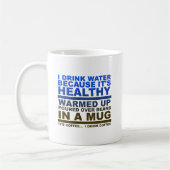 Je Bois de l'Eau Café Mug Drôle (Gauche)