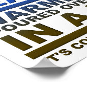 Je bois du café d'eau drôle Poster (Coin)