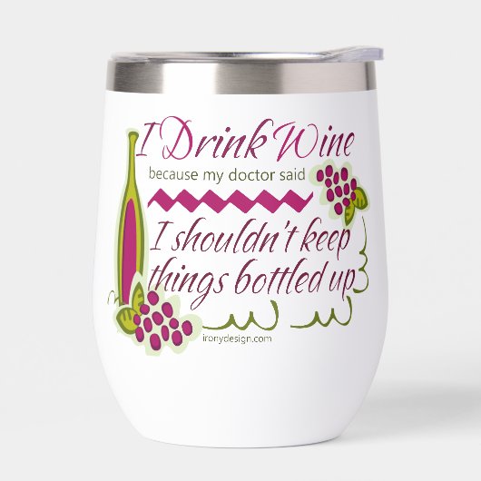Je Bois Du Vin Drôle Citation (Gauche)