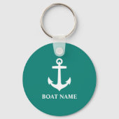 Je Bootnaam Anchor Nautical Style Sleutelhanger (Achterkant)