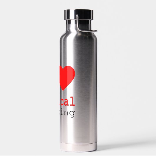 Je ❤️ Bouteille d'eau pour la pensée critique (Gauche)