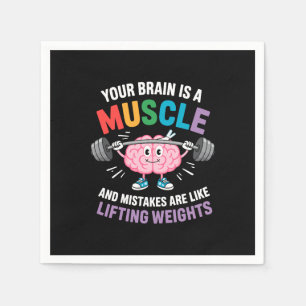 Je brein is een spier - Groei Mindset Quote Servet