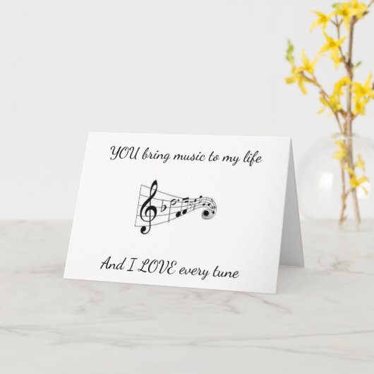 JE BRengt muziek IN MIJN LEVEN--VERJAARDAGSKAART V Kaart (Gele Bloem)