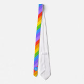 Je brief, regenboogstripes Monogram. Stropdas (Achterkant)
