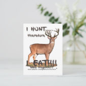 Je chasse...... Carte postale (Debout devant)