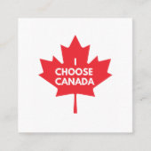 Je choisis le Carte de visite du Canada (Devant)
