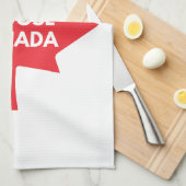 Je Choisis Serviette de thé de cuisine du Canada (Quart Plié)