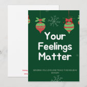 Je cijfers zijn belangrijk feestdagenkaart (Voorkant / Achterkant)