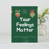 Je cijfers zijn belangrijk feestdagenkaart (Staand voorkant)