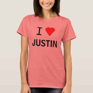 Je Coeur (Amour) Justin Ou ? T-shirt