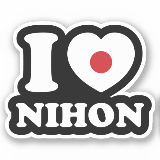 JE COEUR [AMOUR] NIHON STICKER (Devant)