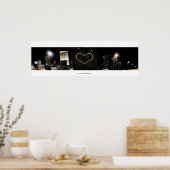 Je coeur Chicago Skyline en Colour Poster (Cuisine)