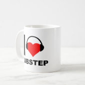 Je Coeur Dubstep Drôle Mug (Devant gauche)