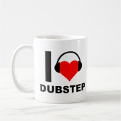 Je Coeur Dubstep Drôle Mug (Gauche)