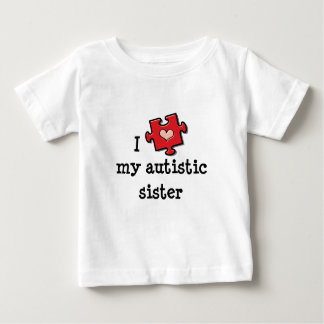 Je Coeur Ma Soeur Autiste Autisme Baby T-shirt