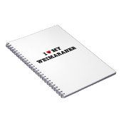 Je Coeur Mon Carnet Weimaraner (Côté Droit)