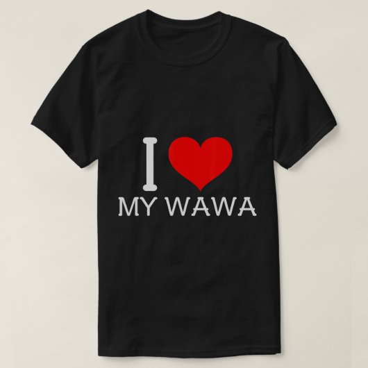 Je Coeur Mon T-shirt Wawa (Design devant)