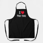 Je coeur Pad Thai amusant tablier de cuisine pour (Recto)