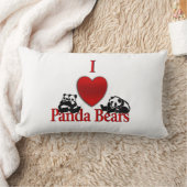 Je Coeur Panda Ours Jeter Oreiller (Couverture)
