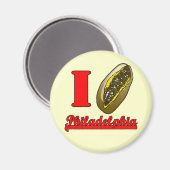 Je coeur Philly cheesestets frigo aimant (Recto/Verso)