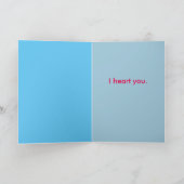 "Je coeur vous" carte de voeux anatomique de coeur (Intérieur)