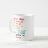 Je combattais un ours pour toi frère, Mug de café (Devant gauche)