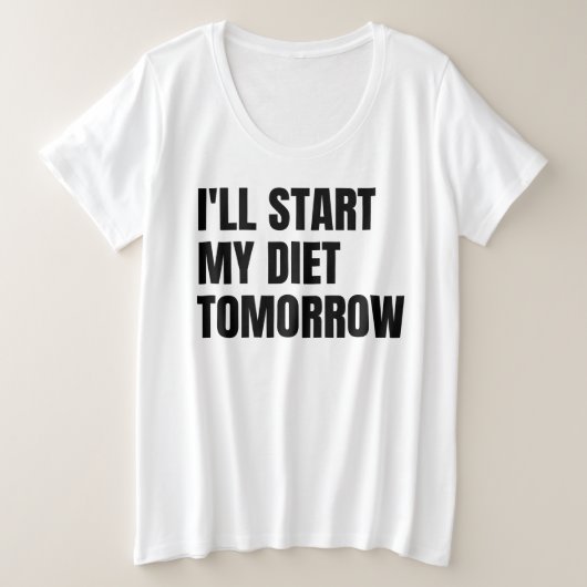 Je commencerai mon régime demain (Design devant)