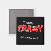 Je Connais Crazy Funny Magnet Humour (Recto/Verso)