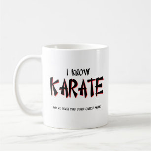 Je Connais le Karaté Mug Drôle Humour