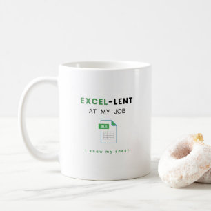 Je Connais Mon Tableur   Amusante Mug comptable CP