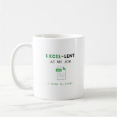Je Connais Mon Tableur | Amusante Mug comptable CP (Gauche)