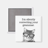 Je corrige en silence votre magnet frigo grammar (Recto/Verso)