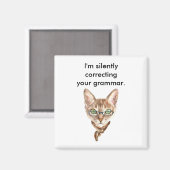 Je corrige silencieusement votre aimant de grammai (Recto/Verso)