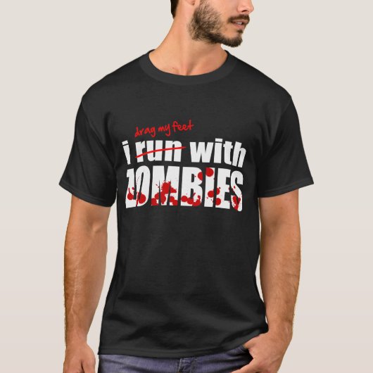 Je cours avec des ZOMBIES - t-shirt (Devant)