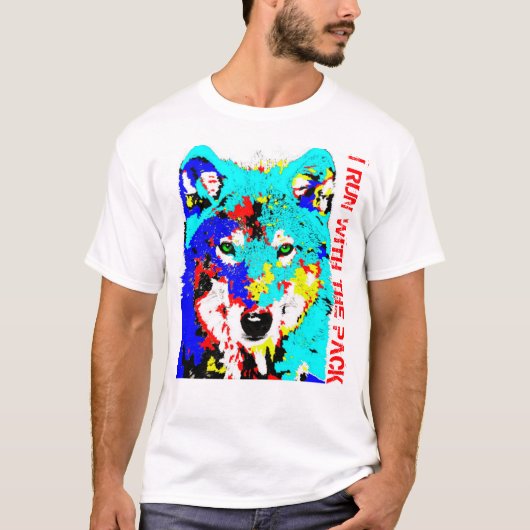 JE COURS AVEC LE PAQUET - T-SHIRT DE LOUP (Devant)