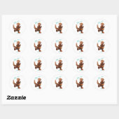 Je cours Je cours Jogging Red Panda Sticker (Feuille)