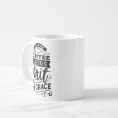 Je Cours Sur Café Christian Citer Café Mug (Devant gauche)