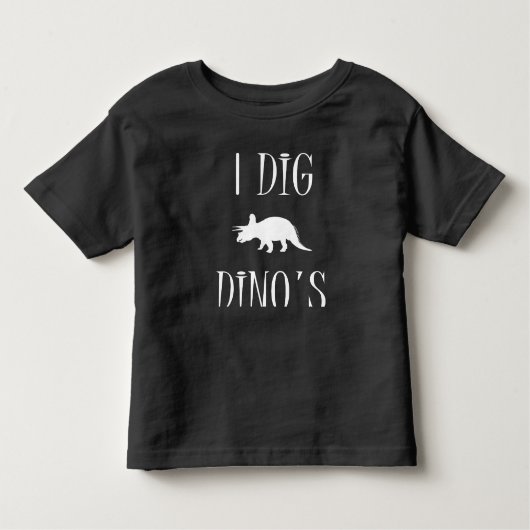 Je creuse le T-shirt de Dino pour des enfants en (Devant)